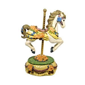 Heritage House Carousel Horse Melodies Country Fair Collection Music Box Vtg